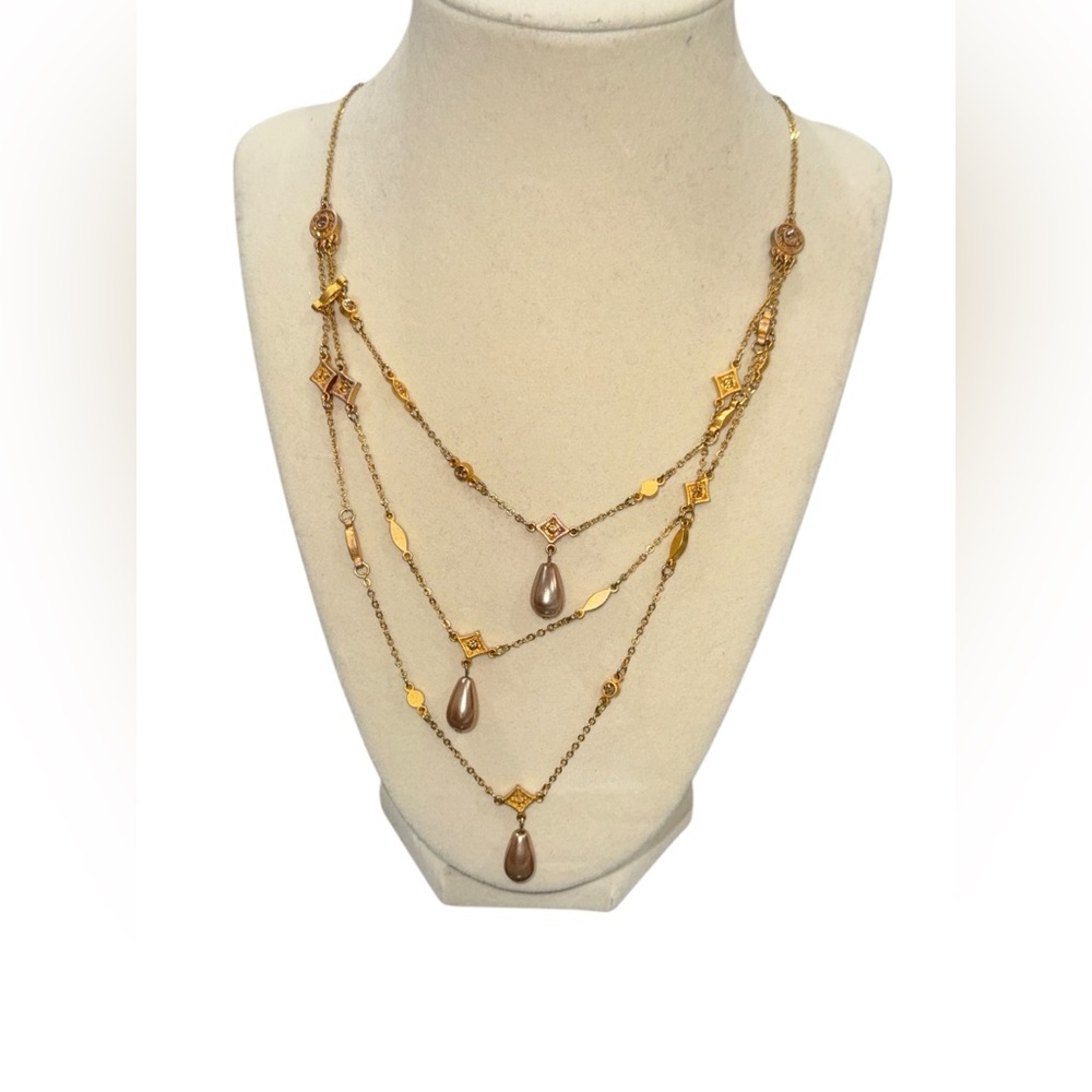 Vintage Gold Layered Necklace